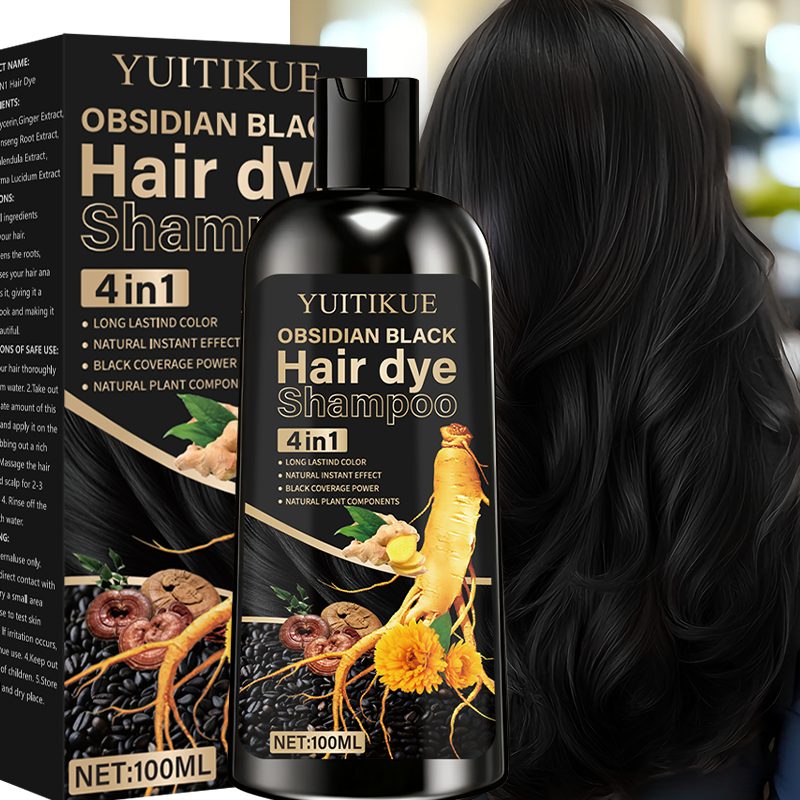 Purple Toning Shampoo - Obsidian Black Hair Dye Shampoo 100ml