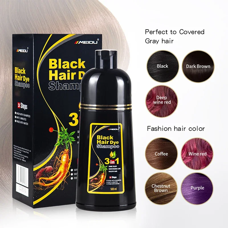 Black Hair Dye Shampoo 3 In 1  - Purple Toning Shampoo recensie en prijs