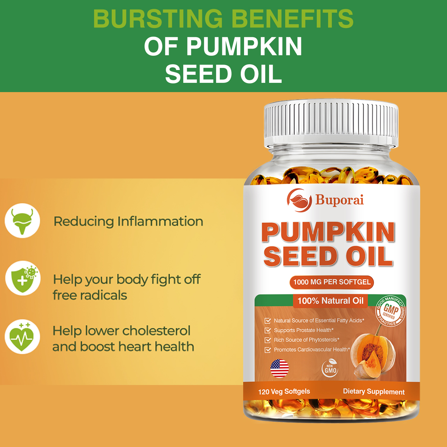 Pumpkin Seed Oil - Promotes Ha - Hair Care Capsule recensie en prijs