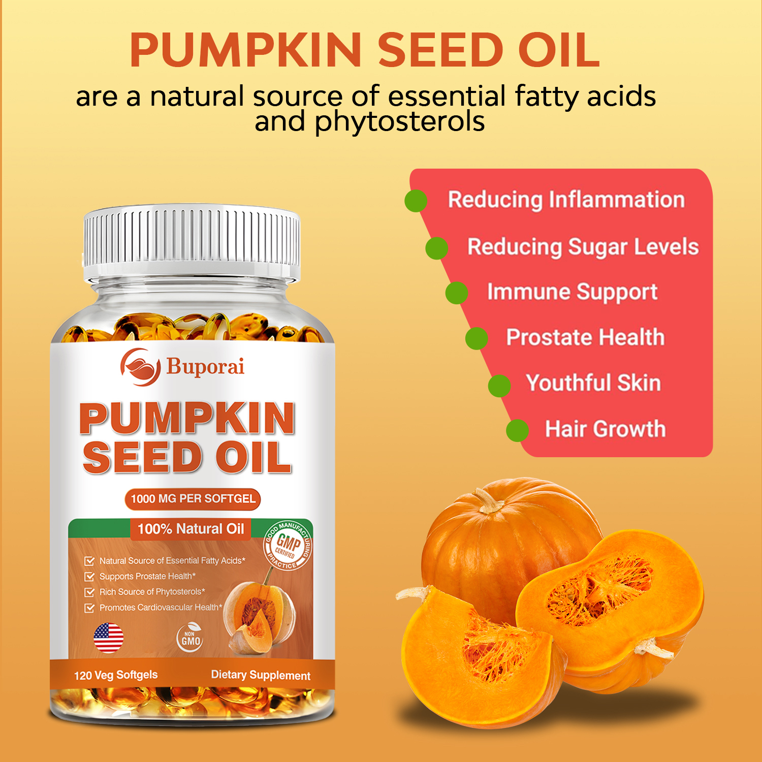 Pumpkin Seed Oil - Promotes Ha - Hair Care Capsule recensie en prijs