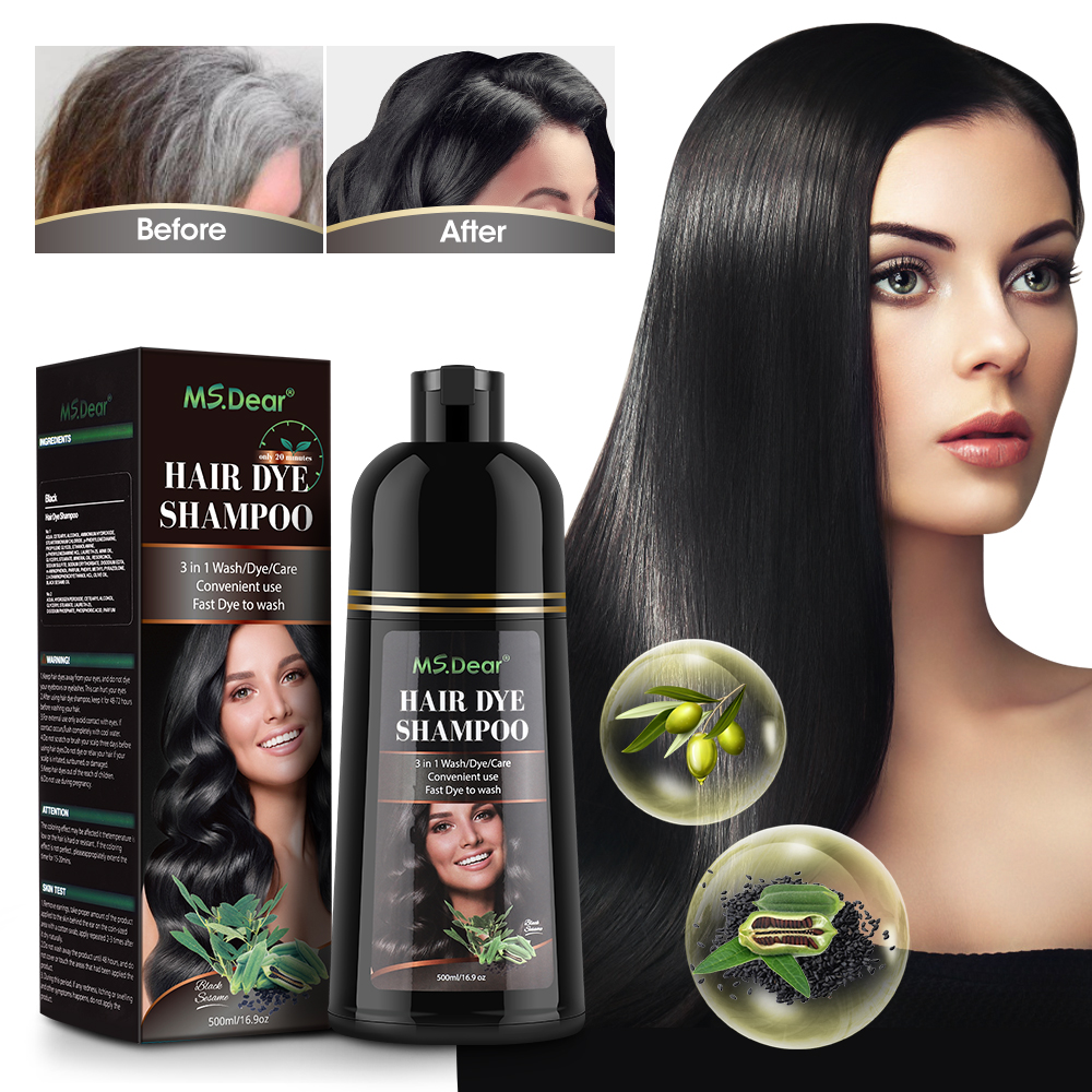 500ml Instant Black Dye Shampo - Purple Toning Shampoo recensie en prijs