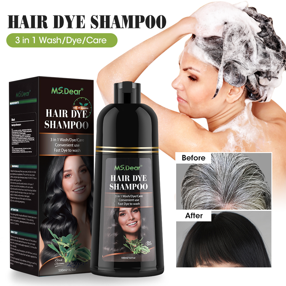 500ml Instant Black Dye Shampo - Purple Toning Shampoo recensie en prijs