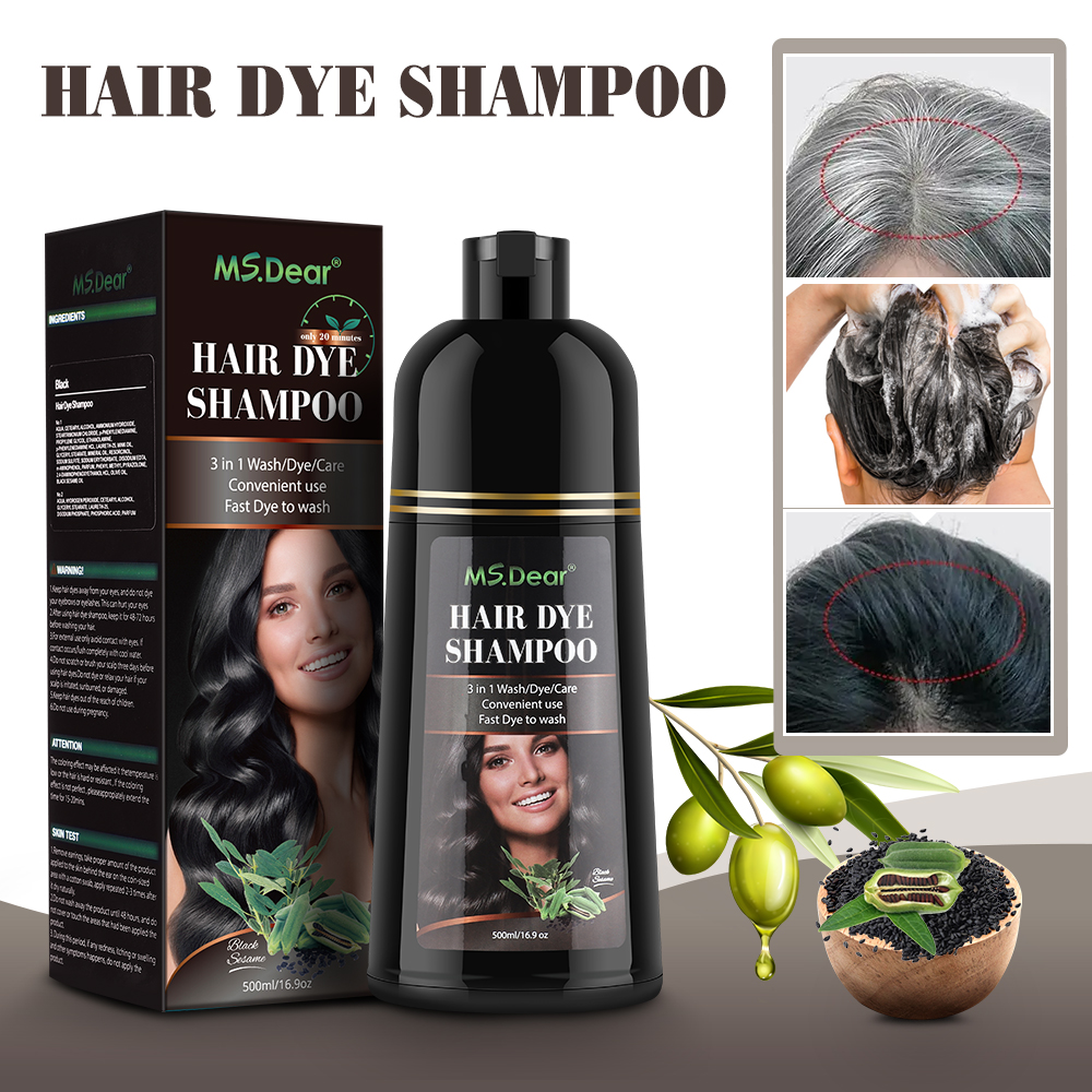 500ml Instant Black Dye Shampo - Purple Toning Shampoo recensie en prijs