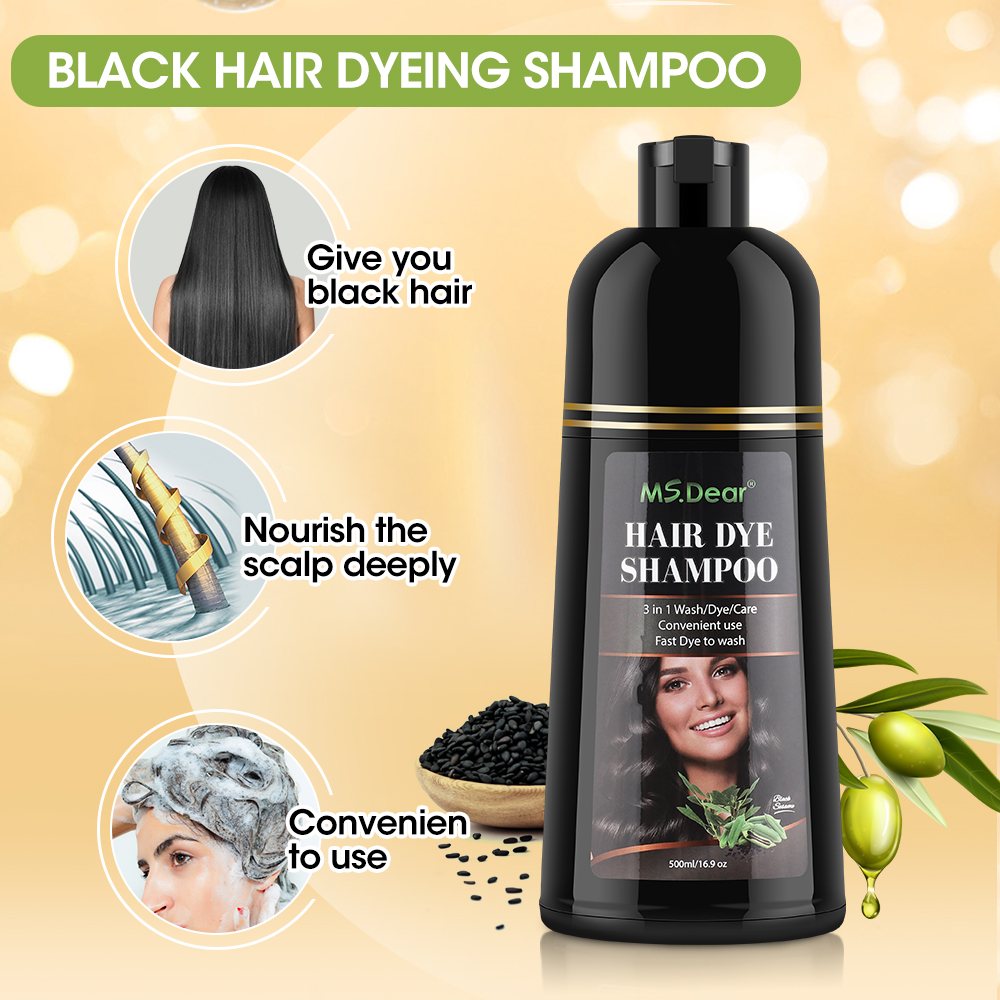 500ml Instant Black Dye Shampo - Purple Toning Shampoo recensie en prijs